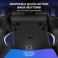 thumbnail image 3 of Refurbished Turtle Beach Rematch Advanced Wired Gaming Controller for Xbox Series X|S, Xbox One, PC, Dark Cosmos, Lenticular Design, Hall Effect Hair Triggers, Remappable Buttons, 8ft USB-C Cable, 3 of 6
