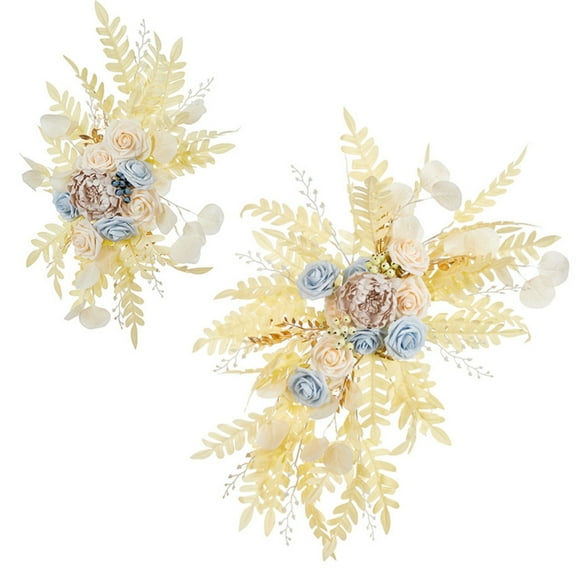 AOOOWER Silk Flower Swag Arch Decoration Artificial Wedding Arch Flower Arrangement
