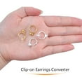 thumbnail image 5 of Jdesun 12 Pieces Clip-on Earring Converter Components with Post and 12 Pieces Silicone Earring Pads for None Pierced Ears, 2 Colors, 5 of 7