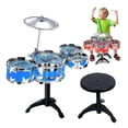 thumbnail image 3 of RUNROTOO 1Pack Realistic Sounds Kids Junior Drum Set Red Musical Instrument Toy for Child Development, 3 of 7