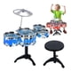 thumbnail image 3 of Juego de batería infantil con platillos trono ajustables, baquetas, instrumento musical de juguete para niños (rojo), 3 of 7