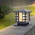 thumbnail image 3 of Miumaeov Retro Outdoor Post Lamp Black Iron Lantern Frosted Exterior Pillar Lights Square Lantern Garden Yard Gate Lighting Lamp Durable, 3 of 13