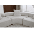 thumbnail image 6 of Modern Modular 3 Piece Couch Free Combination with Semicircular Modular Sofa, 4 Seater Curved Sofa with Upholstered for Living Room, Grey, 6 of 9