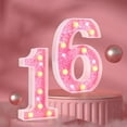 thumbnail image 2 of POINTERTECK LED Digital Lights Glitter Numbers Sign Battery Powered Warm White Night Light Party Wedding Home Decor  Style 1 One Size, 2 of 13