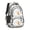 Cat and Dog, variant on Cat and Dog Paw Print White Pattern Cute School Backpack Bag with Padded Back and Adjustable Shoulder Straps 16.9 X 12.6 X 5.9 Inches