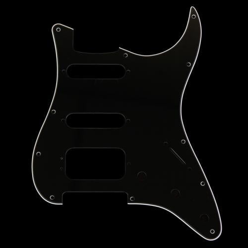 Fender 3-Ply 11-Hole Pickguard for HSS Stratocaster Guitars, Black