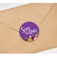 thumbnail image 3 of Darling Souvenir 1.6 Inches Round Non Custom Botanical Floral Border Violet Save The Date Stickers-45 Pcs, 3 of 4