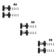 thumbnail image 2 of Goriertaly 2pcs Stainless Steel Sliding Barn Door Lock Strong Durability And Reliability Easy Installation black 3Set, 2 of 6