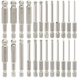 Tonsiki 7PCS Ball End Hex Head Allen Wrench Drill Bit Set SAE 1 4 Hex Shank S2 Steel Hex Screwdriver Bits Set Walmart