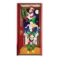 thumbnail image 2 of SDJMa Christmas Door Covers Decoration, Merry Christmas Santa Claus Front Door Backdrop Background Banner for Indoor Outdoor Bathroom Toilet Porch Xmas Party Home Decor, 36"x80", 2 of 7