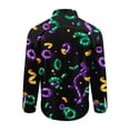 thumbnail image 5 of lcziwo Mardi Gras Outfit for Men 2025 Long Sleeve Casual Button Down Shirts Carnival Mask Graphic Button-Up Shirt Novelty Funny Holiday Party Shirts Lightning Deals of The Day Multicolor XXL, 5 of 6