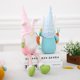 thumbnail image 5 of Conejito de Pascua Gnomo hecho a mano conejo de peluche juguetes para adornos de muñecas primavera niños regalos de Pascua vacaciones fiesta en casa hogar D, 5 of 5
