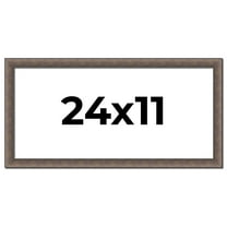 24x11 Frame Silver Real Wood Picture Frame Width 1.25 Inches | Interior Frame Depth 0.5 Inches |