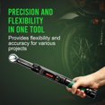 thumbnail image 4 of eTORK - Click-Style Torque Wrench | 3/8 Torque Wrench | 250 Inch Pounds Torque Wrench | Auto Torque Wrench | Electronic Scale Torque Wrench 3/8 Drive | Range: 25-250 in.-lb./3-28 N.m, 4 of 7