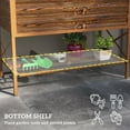 thumbnail image 4 of Outsunny Galvanized Raised Garden Bed, Metal Planter Box with Legs, Storage Shelf and Bed Liner, Dark Brown, 4 of 9