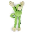 thumbnail image 3 of Juguete de Peluche goDog Crazy Tugs Verde con Tecnología de Protección para Masticar Grande, 3 of 12