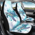 thumbnail image 3 of Jeiento Watercolor Sea Turtle Car Seat Covers Car Front Seat Cushion 2 Pack Auto Seat Cover Automotive Interior Protection Fit for Most Cars Sedan Truck SUV Van, 3 of 7