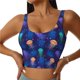 thumbnail image 1 of Balery Jellyfish colorful Sujetadores deportivos con espalda cruzada para mujer, acolchados, sin costuras, de alto impacto, ideales para yoga, gimnasio, entrenamiento y fitness.-X-Large, 1 of 8