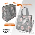 thumbnail image 3 of Pioneer Flower Floral Print Pattern Insulated Lunch Bag for Women & Adults,Large Portable Soft Cooler Lunch Bag,Thermal Food Storage Tote with Pearl Cotton,8.66L,8.75x5.75x9.5 Inch, 3 of 6