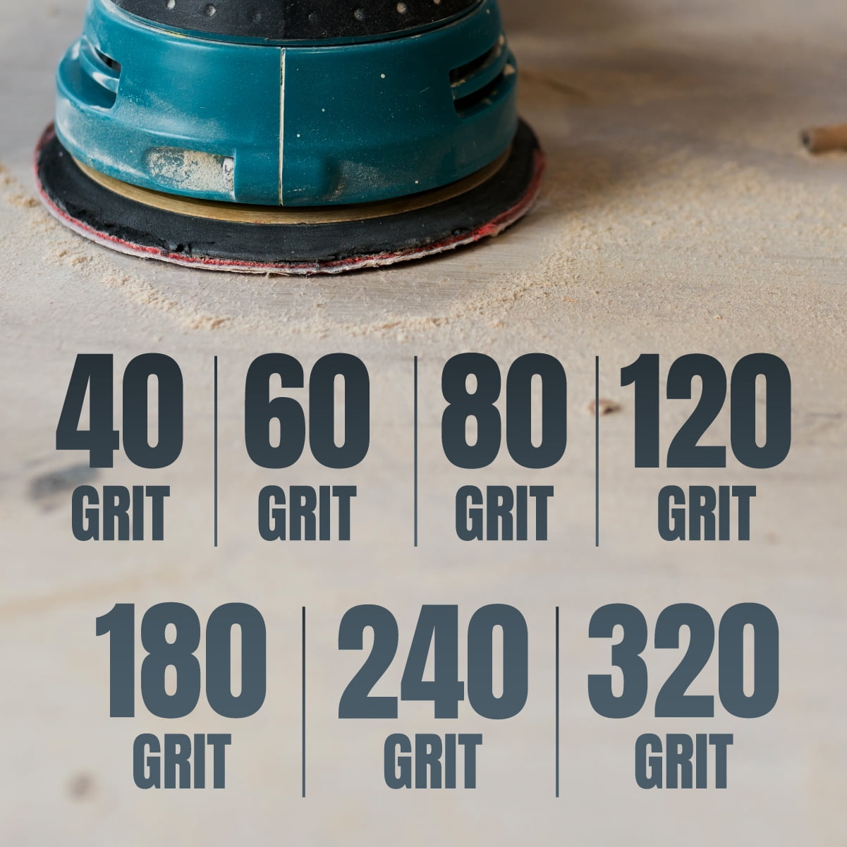POWERTEC 200PK 5 Inch 8 Hole Hook and Loop Sanding Discs, 80 Grit, Sandpaper for Random Orbital Sanders, Air Sander, Pneumatic Sander, Auto Body Shop, 44008G-50-P4