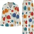 thumbnail image 4 of Top-kevin Cute Sea Fish Women's Long-Sleeve Shirt And Full-Length Bottom Pajama Set, 4 of 12