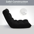 thumbnail image 2 of YYAo Floor Gaming Chair, Recliner,Meditation Floor Chair,Adjustable 14-Position Floor Chair Folding Lazy Gaming Sofa Chair-Black, 2 of 10
