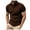 Coffee, variant on Mens T-Shirt Lapel Button Down Sports With Arm Pockets Solid Color Short Sleeve Casual T Shirts,BU1,L