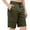 Army Green #3, variant on WULMLEO Women's Drawstring Hiking Shorts 8" Quick Dry Lightweight Athletic Shorts with Pockets Outdoor Golf Active Cloth Red S