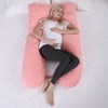 Jaxpety Pregnancy Pillow Pink Maternity Body Pillow for Extra Comfort w/ Zippered Removable Cover