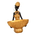 thumbnail image 3 of Figura de mujer africana - Decoración de escritorio - Bandeja de almacenamiento - Centro de mesa - Dulcero - Bandeja de joyería - Decoración, 3 of 8