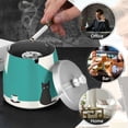 thumbnail image 4 of Yayeee Ashtray with Lid for Cigarette Smokeless Stainless Steel Home Ash Holder, Black Cat and Coffee, 4 of 7