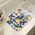 thumbnail image 4 of Yayeee Dish Drying Mat for Kitchen Counter 18" x 24" Microfiber Super Absorbent Coffee Decorative Pad, Beige Plaid Lemon, 4 of 9