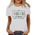 thumbnail image 2 of Kindness Graphic Tees for Women 2026 Summer Casual Short Sleeve Crewneck T Shirts, 2 of 3