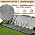 thumbnail image 5 of zzw 3-Seat Steel Porch Swing with Adjustable Canopy and Cup Holders, Gray, 5 of 9