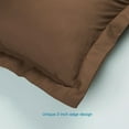 thumbnail image 6 of Flxxie Ultra Soft Microfiber Pillow Shams Set of 2, Queen 20" x 30", Coffee, 6 of 6