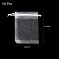 thumbnail image 2 of 50pcs Organza Bags 3x4 Inch Drawstring Favor Pouches Sheer Mesh Bag for Gift Jewelry Wedding Party White, 2 of 6
