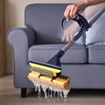 thumbnail image 4 of Collapsible Plastic Bucket Mop Bucket and Sponge Mop Kit Home Commercial Tile Floor Bathroom Garage Cleaning with Total 2 Sponge Heads Telescopic 42.552 Inches Easily Dry Wringing Yellow, 4 of 9