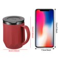 thumbnail image 4 of Billuyoard Taza aislada de 400ml, taza termo de acero inoxidable antiescaldado, taza de agua para mantener el calentamiento, buen sellado con tapa para Barra de herramientas No.2 Billuyoard HA027086-02, 4 of 6