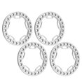 thumbnail image 1 of Replacement Wheel Beadlock Rings, 4pcs Cool Appearance Wheel Outer Beadlock Ring  For 1/10 RC Cars Silver, 1 of 8