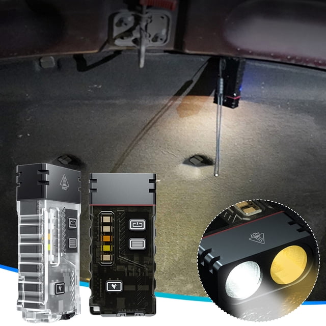 Xihbxyly Potente Mini Linterna, Llavero Recargable, Alarma de Lobo, Seguridad Exterior, Luz de Trabajo de Alta Luminosidad, Diseño Compacto, Herramienta para Camping y Senderismo, Batería de 350 Mah.