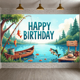 thumbnail image 5 of Fishing Theme Party Banner Decorative Design Outdoor Celebration for Birthday Party Kids Event Nature Lover, 5 of 9