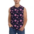 thumbnail image 1 of Balery Pink Planets And Stars Camisetas sin mangas para hombre, absorbe la humedad y protege contra el mal olor.-Large, 1 of 7