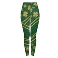 thumbnail image 4 of Oksale St.Patrick Day High Waisted Leggings for Women Cozy Stretch Tummy Control Yoga Pants Funny Print Holiday Tights Soft Workout Plus Size Pants Green L, 4 of 10
