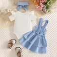 thumbnail image 5 of 9-12 Months Baby & Toddler Girl Floral Pajamas Soft Breathable Snug-Fit Long Sleeve Sleepwear Set Girls Comfortable And Breathable Set Short Sleeve Top Cute Flower Blue, 5 of 5