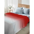 thumbnail image 5 of Red Gray Ombre Flat Sheets Only Twin XL Size, Soft Breathable Bed Top Sheets for Mattress, Modern Gradient Abstract Art Luxury Bedding Flat Sheets for Home Hotel Bedroom Bed Protection, 5 of 9