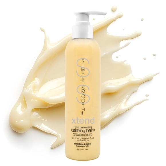 Xtend Keratin Replenishing Calming Balm Bálsamo suavizante o rizador 1 día sin encrespamiento con colágeno para reparar el cabello seco dañado e inmanejable 8.5 oz.