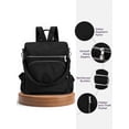 thumbnail image 6 of Gustave Backpack Purse for Women Anti-Theft Travel Convertible Backpack Shoulder Bag Nylon Waterproof Casual Daypack Satchel Handbag "Black", 6 of 9