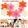 thumbnail image 2 of FUEENIRVA 9-Piece Orange Paper Flower and Fan Decorations Set for Party, Wedding, Birthday, and Celebration Wall Hanging Decor, 2 of 9