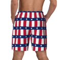 thumbnail image 2 of Men's 2 in 1 Swim Trunks with Compression Liner Texas Flag Quick Dry Beach Shorts, 2 of 6