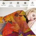 thumbnail image 3 of Pratyus Leaves Autumn Colors Throw Blanket for Bed Couch Chair All Seasons Excellent Hand Feel Exquisite Gift Packaging Quantity Size 40x50in, 3 of 6